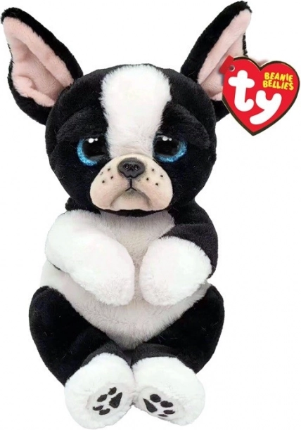 Plyšový pes TY 15 cm – černo-bílý