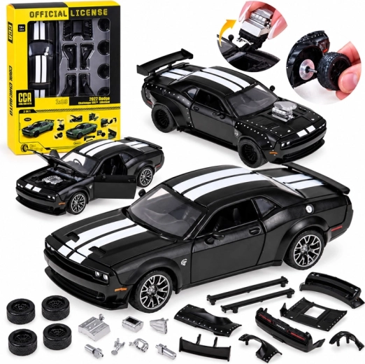 Kovový model Dodge Challenger SRT Hellcat 2022 s tuningem