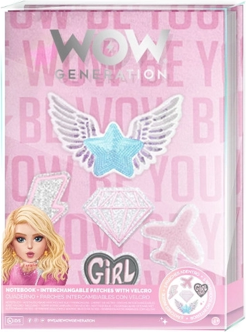 Konfigurovatelný zápisník WOW Generation s vyměnitelnými nášivkami A5