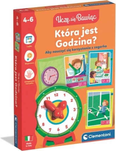 Kolik je hodin? vzdělávací hra se skládankou a hodinami
