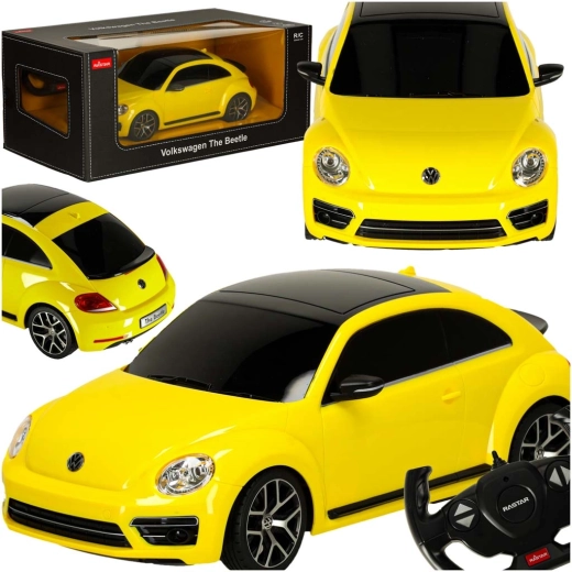 Dálkově ovládané auto Rastar Volkswagen Beetle 1:14 žluté