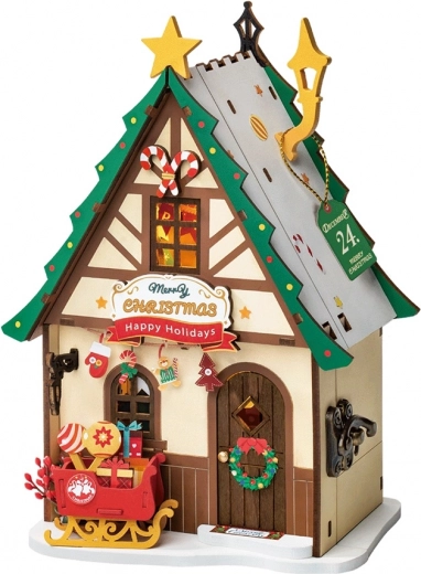 Miniatura domečku Svítící vánoční dům