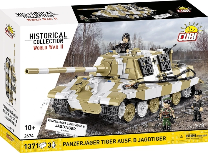 Stavebnice COBI panzerjäger tiger ausf. b jagdtiger 1:28 (1371 dílků)