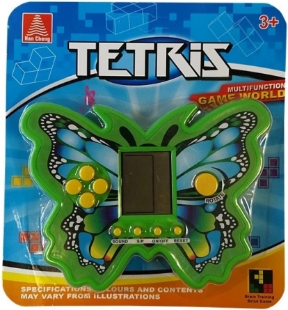 Elektronická hra Tetris – zelený motýl
