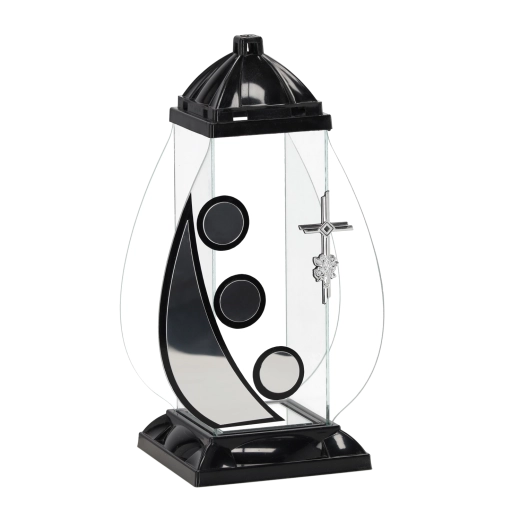 Lampion Art Deco ve tvaru kříže černý