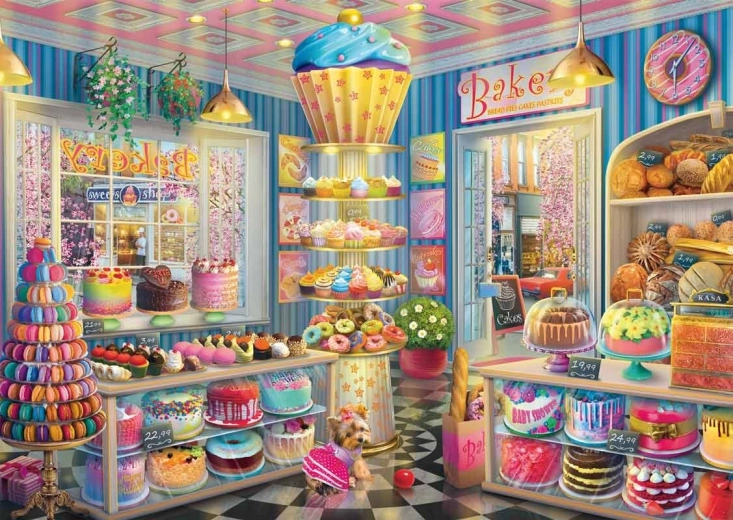 Puzzle Pestrobarevná pekárna 1000 dílků