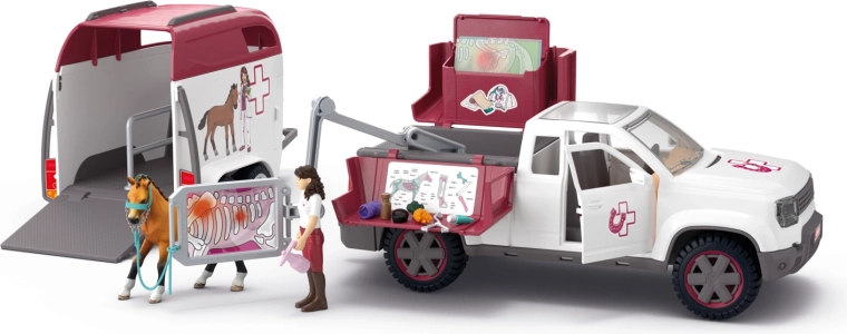 Schleich Horse Club mobilní veterinář s přívěsem