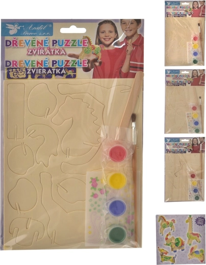 Kreativní sada puzzle k vymalování 15 × 20 cm (5 motivů)