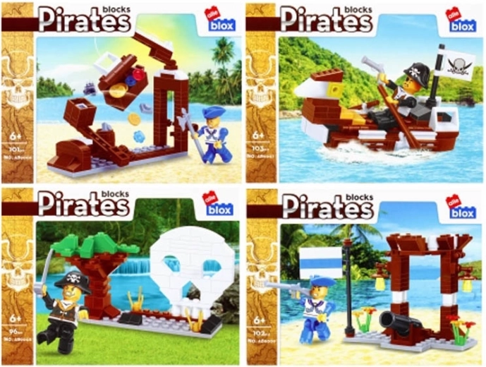 Stavebnice piráti s doplňky – 4 varianty