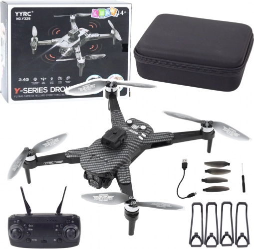 Dron s HD kamerou a aplikací - černý karbon