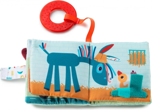 Lilliputiens - Farma - textilní knížka s kousátkem