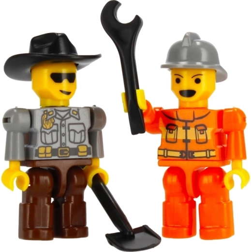 Dvě minifigurky a nářadí pro příběhy ze stavby