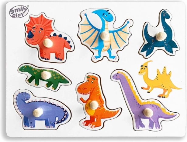 Dřevěná skládačka dinosauři
