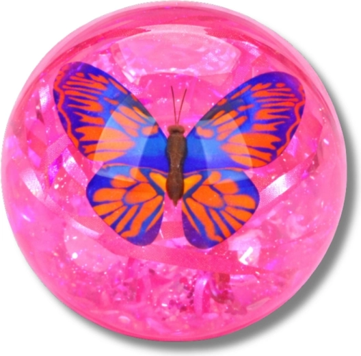 Třpytivé konfety a motýl uvnitř