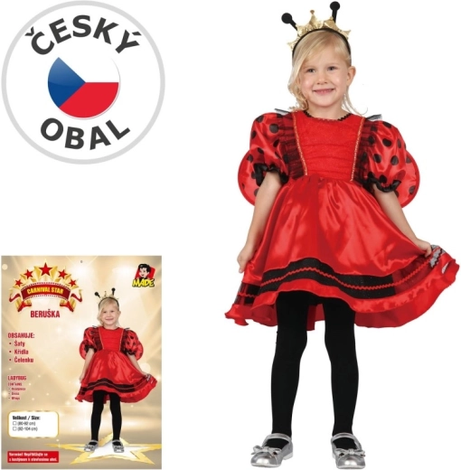 Karnevalové šaty beruška pro děti 92–104 cm