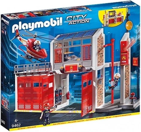 Playmobil City Action velká hasičská stanice s helikoptérou