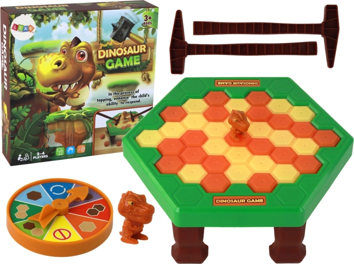 Dinosaurus v nesnázích – zručnostní stolní hra pro děti