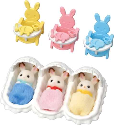 Sylvanian Families sada péče o trojčata Chocolate králíčků