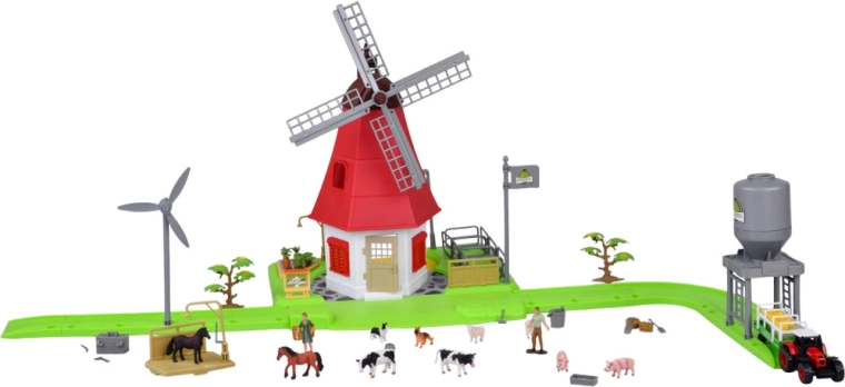 Dvoupodlažní mlýn s otočnými lopatkami