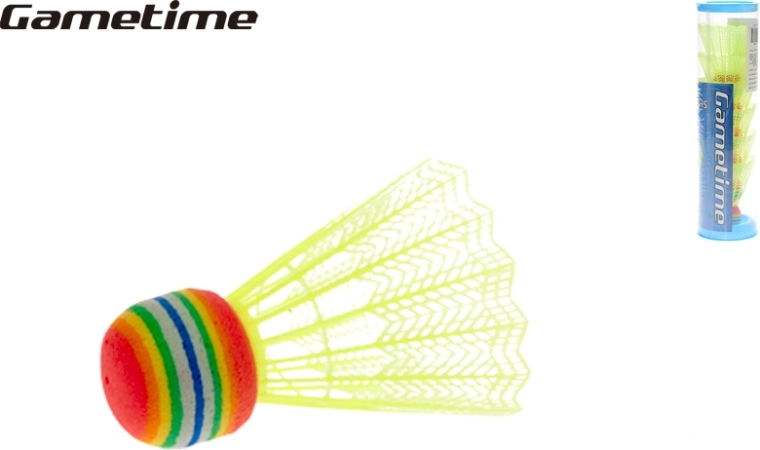 Badmintonové košíčky Gametime žluté – 6 ks v tubě