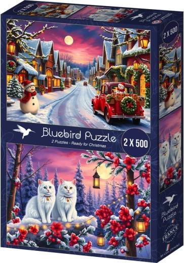 Puzzle Připraveni na Vánoce 2×500 dílků BLUEBIRD