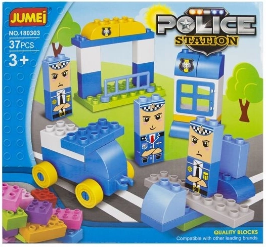Stavebnice Jumei komisariát policie 37 dílků 28 × 26 cm - 1 kus