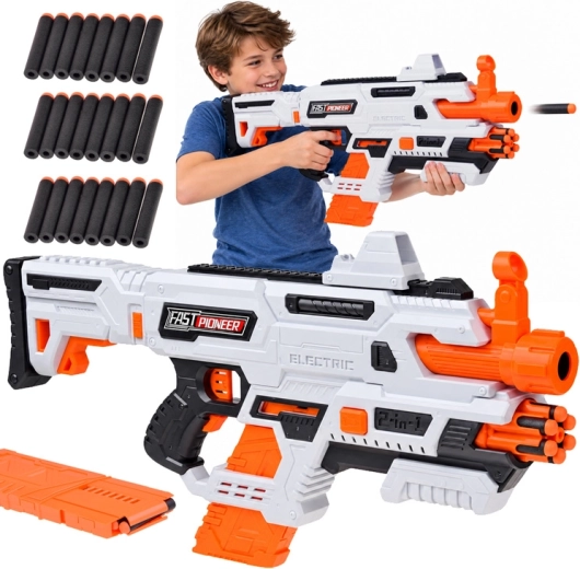 Elektrický a manuální blaster 2 v 1 na pěnové šipky
