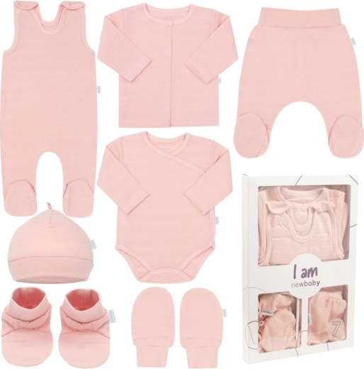 Dojčenská soupravička do porodnice New Baby I am růžová