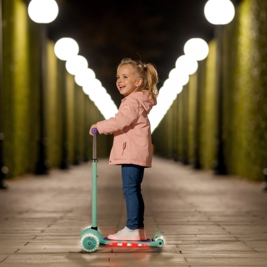 LED kolečka a svítící platforma pro lepší viditelnost