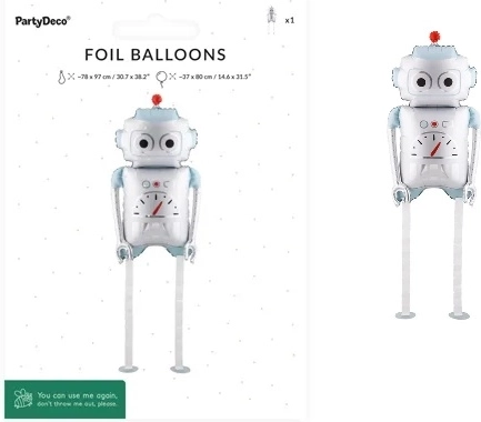 Fóliový balónek robot mix 37 × 80 cm
