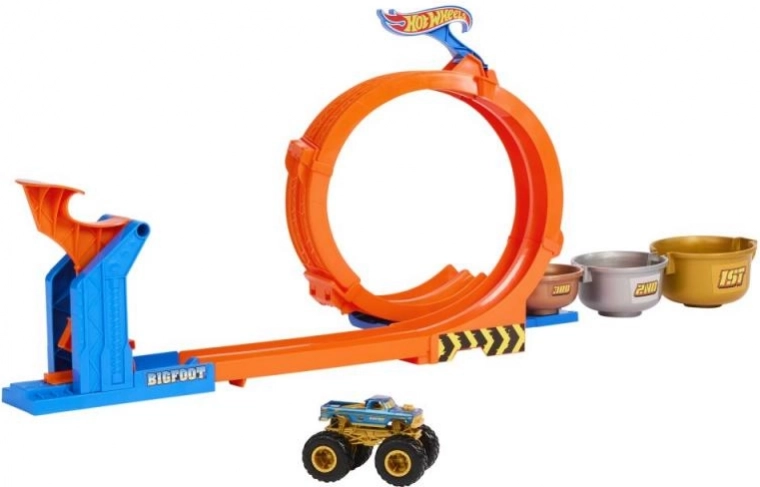 Hot Wheels Monster Trucks Bigfoot smyčka a skok