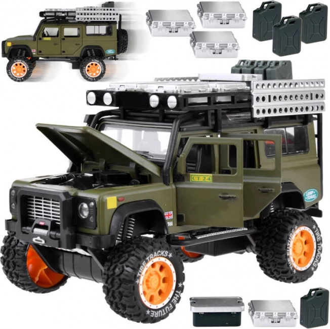 Kovový terénní vůz se zvukem a LED světly