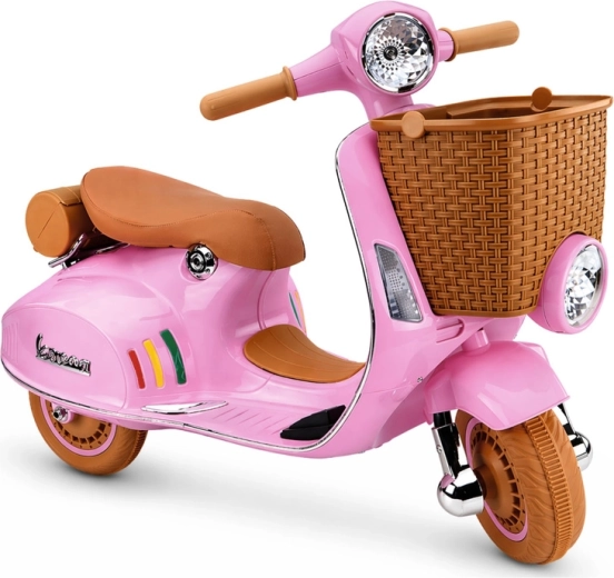 Dětský elektrický skútr Vespa růžový 35 W