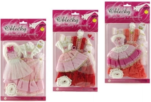 Oblečky pro panenky s doplňky - 2 kusy