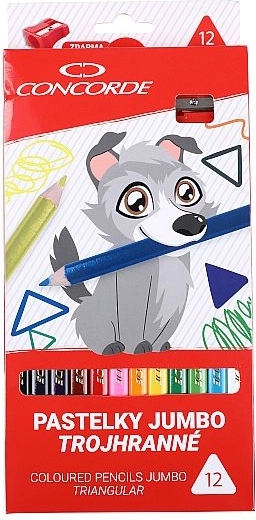 Pastelky CONCORDE Jumbo trojhranné 12 barev