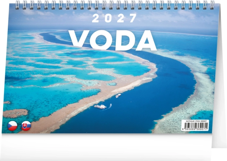 Notique stolní kalendář Voda CZ/SK 2027