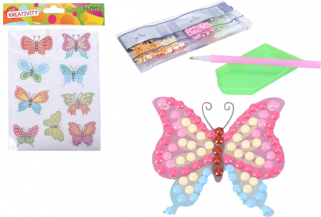 Kreativní set diamantové nálepky motýli