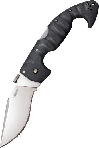 Cold Steel Spartan Serrated kapesní nůž 11,4 cm, šedý, Griv-Ex, spona