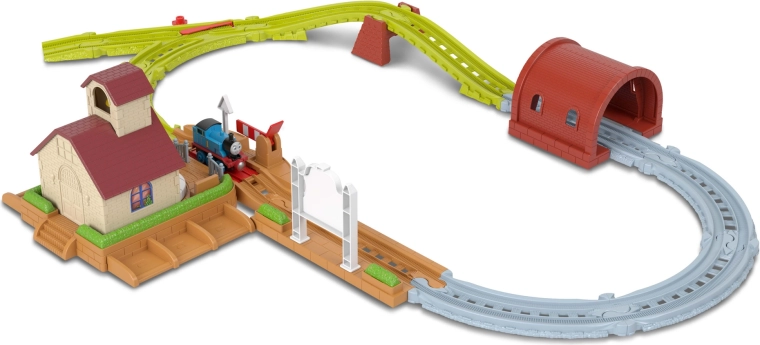 Trať přes 200 cm s tunelem a vyvýšeným úsekem