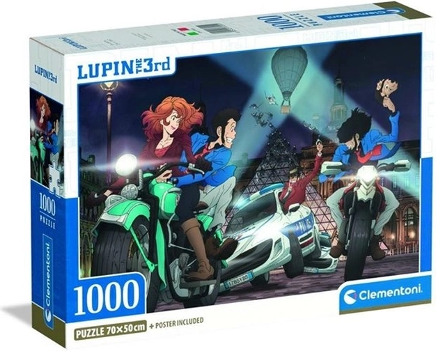 Clementoni kompaktní puzzle 1000 dílků Lupin III