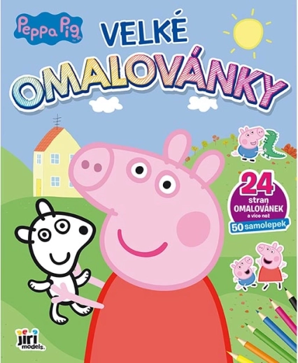 Velké omalovánky Prasátko Peppa se samolepkami
