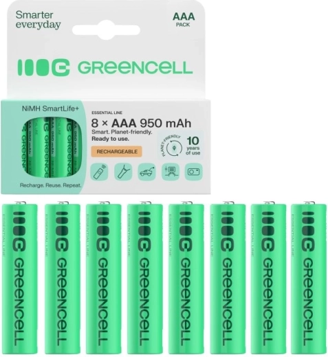 Green Cell dobíjecí baterie AAA (HR03) 950 mAh 1,2 V, 8 ks
