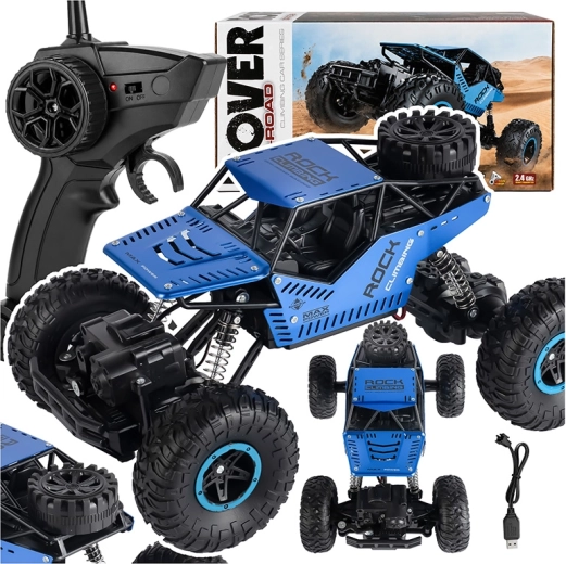 RC terénní auto 4x4 na dálkové ovládání s akumulátorem, černé - 1 kus