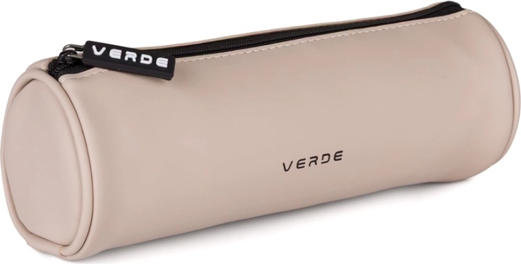 Kulaté pouzdro etue Verde mocca z PU