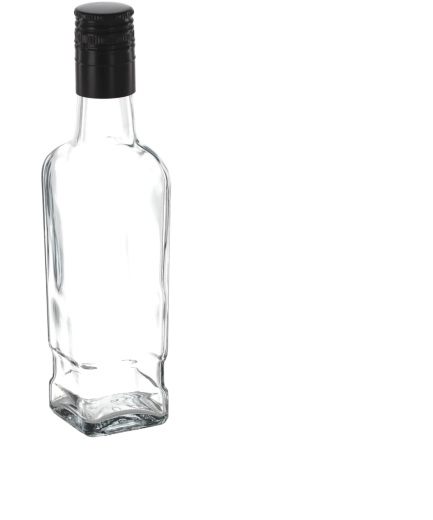 Skleněná láhev na whisky 250 ml se šroubovacím uzávěrem