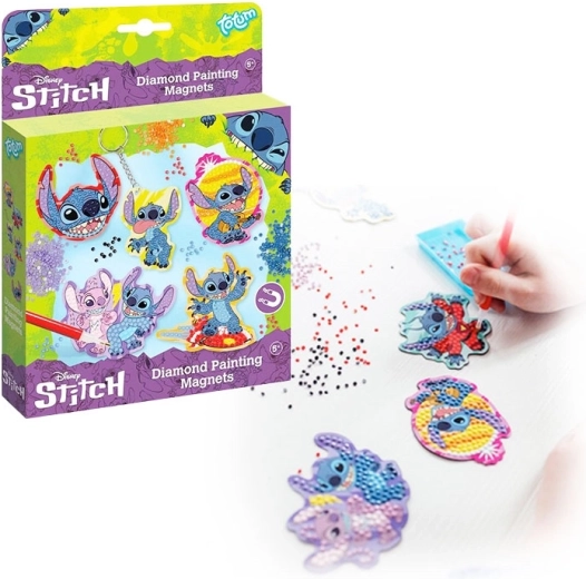 Stitch diamantové malování – magnetky pro děti