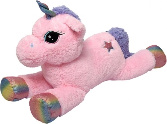 Růžový plyšový jednorožec 85 cm