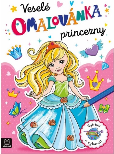 Omalovánka veselé princezny vytrhni a vybarvi - 1 kus