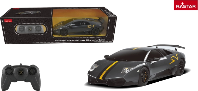 Rastar RC auto Lamborghini Murciélago LP670-4 Superveloce 1:24 šedé - 1 kus