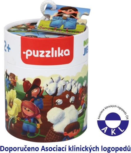 Puzzlika Baby dějové puzzle Výroba džínů, 15 dílků